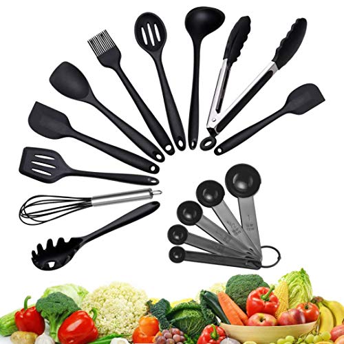 Kitchen Utensil Set 10 Cooking Utensils 5 Measuring Spoons Spatulas