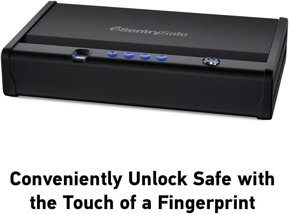 SentrySafe QAP2BEL Gun Safe with Biometric Lock, 2 Capacity & Interior Light: Home Improvement