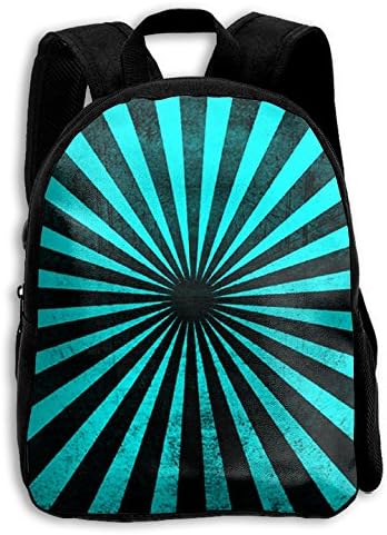Kids Shoulder Backpack Blue Stripe Adjustable Printed Boys Girls School Bag