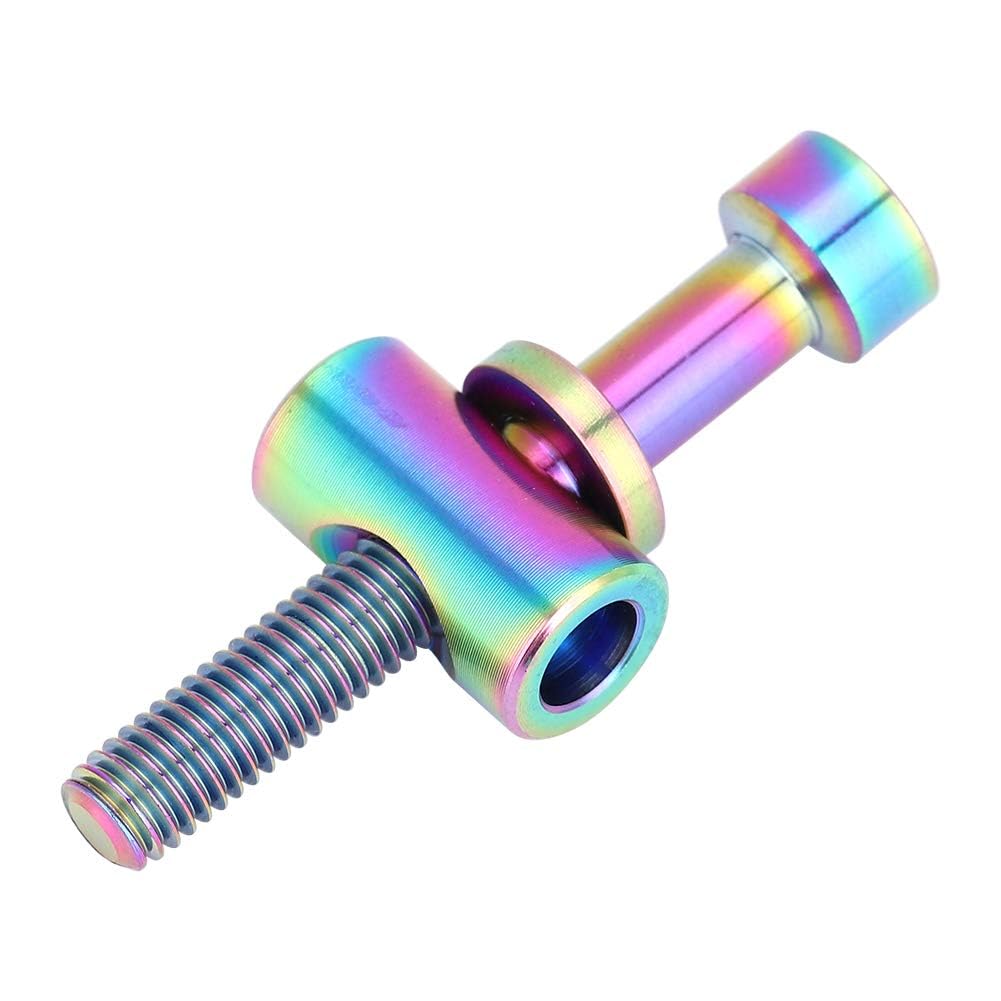 Alomejor Titanium Alloy Bicycle Seatpost Screws M5x30/35/40mm Fixed Round Head Bike Seat Clamp Screws Rainbow Color