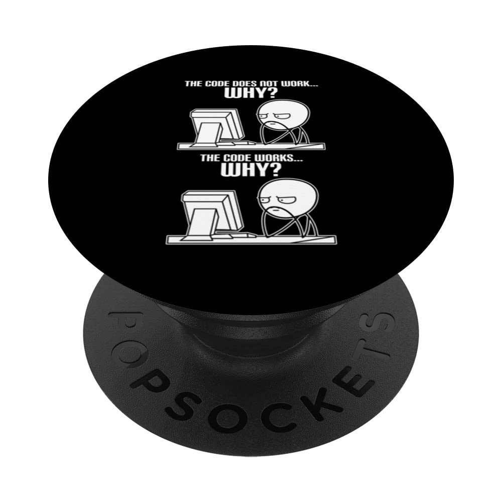 Software Developer Binary Computer Science Funny Programmer PopSockets Swappable PopGrip