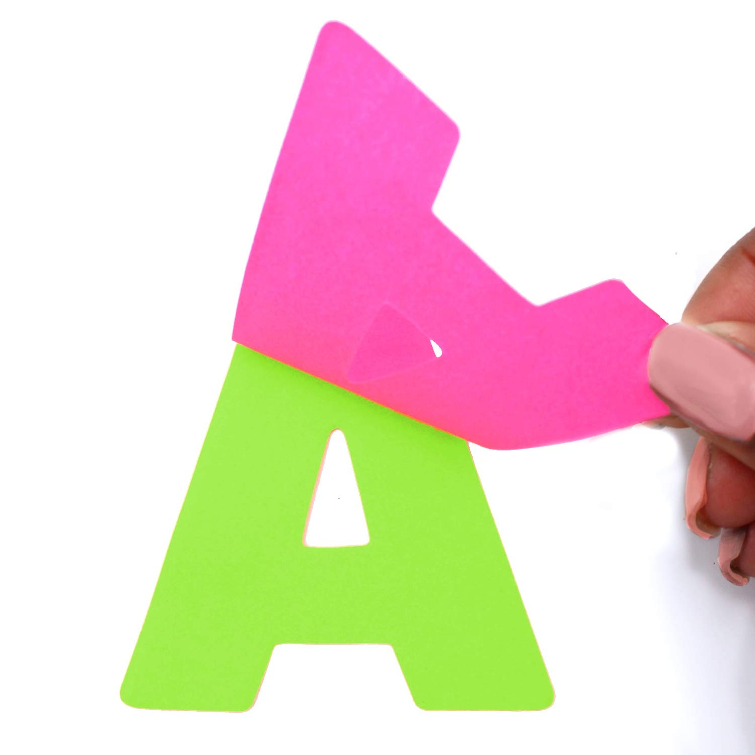 ArtSkills Poster Letters 2.5” Paper Letters for Poster Board Projects, Classroom Bulletin Boards, Sign Making Supplies, Neon, 335 Pieces