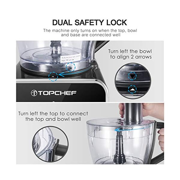 Topchef-Food-Processor-1100W-Multifunctional-Food-Processor-BlenderChopper-Mixer-Grinder-Citrus-Juicer-Knead-Dough-Blades-Shredder-Slicing-Attachments-and-32L-Bowl-15L-Blender-Jug Topchef Food Processor 1100W 11 in 1 Multifunctional Food Processor with 3.2L Bowl and 1.5L Blender Jar, 3 Speeds for…