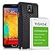Note 3 Extended Battery, YISHDA 7000mAh Li-ion Battery for Samsung Galaxy Note 3 N9000 N9005 N900V N900T N900A N900P & Back Cover & Protective Case | Galaxy Note 3 Battery - Screen Protector Included