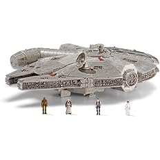 STAR WARS Micro Galaxy Squadron Assault Class Millennium Falcon - 7-Inch Vehicle with 1-Inch Han Solo, Chewbacca, Princess Le