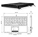 Perixx PERIBOARD-510H Plus, Wired Super Mini USB Touchpad Keyboard, X Type Scissor Keys with 2 Built-in Hubs, Black, US English Layout (11005)