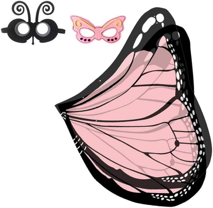 Baby Song Monarch Butterfly Wings Costume Dress-ups Set with Headband&Mask for Kids