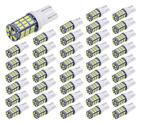 Aucan 40pcs Super Bright RV Trailer T10 921 194 42-SMD 12V Car Backup Reverse LED Lights Bulbs Light Width Lamp Xenon White