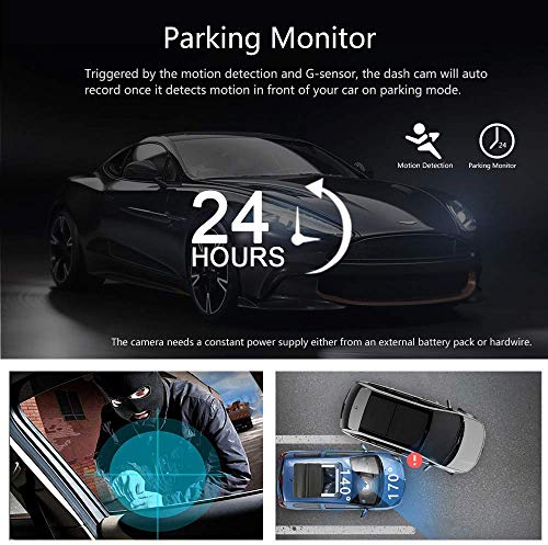 Dash Cam 3.0" OLED Touch Screen Dual 1080P FHD Front and Inside Dash Camera for Cars-WiFi GPS Car Driving Recorder with Sony Night Vision Sensor 170° Wide Angle WDR G-Sensor Anoopsyche - Thumbnail 3
