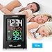 ZEEPIN Wireless Color Alarm Clock Indoor Outdoor Thermometer with Wireless Sensor and Two USB Charger for Home