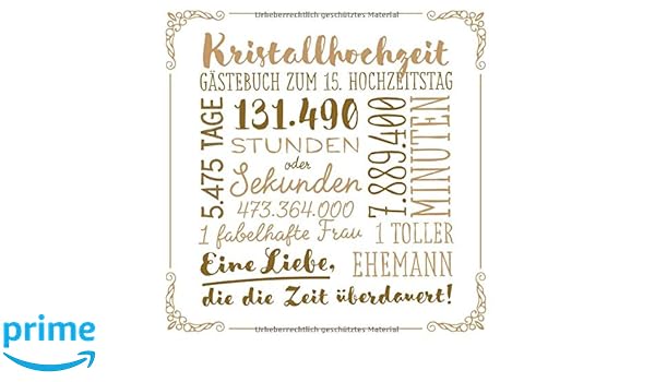 15hochzeitstag Kristallhochzeit Sprüche