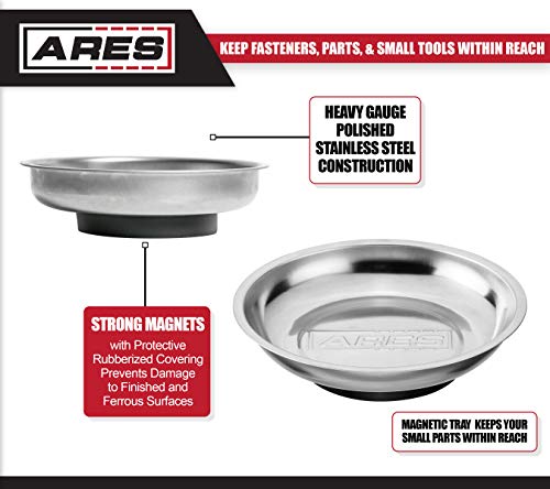 image for ARES 70090-6-Inch Magnetic Tool Tray - Screws, Sockets, Bolts, Pins, a