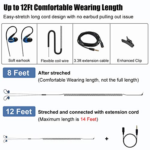 Joymiso 12Ft Extra Long Cord Earbuds Headphones for TV PC Laptop with