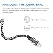 ivvo Lightning Cable 4 Pack 1FT 3FT 6FT 10FT Durable Nylon Braided Cord Lightning to USB Cable Charger for Apple iPhone 7/7 Plus/6/6s/6Plus/6s Plus/5/5c/5s/SE,iPad iPod Nano iPod Touch(Black)