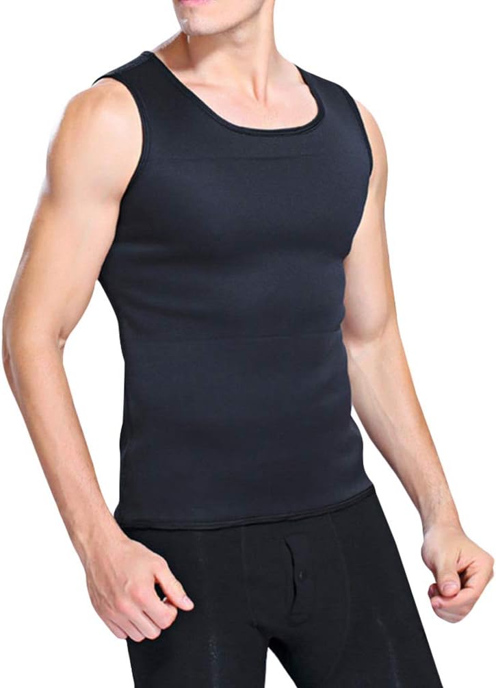 Baijiaye Mens waist trainer vest Neoprene Hot Sweat Tummy Body Shaper Waist Trainer Vest Sauna Suit Waist Trainer Top