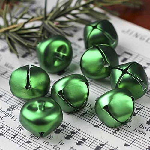 25pcs -- Kraft Jingle Bells -- Value Bulk Jingle Bells Decorative Supplies, (20 mm - 25 bells (Green))