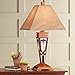 Robert Louis Tiffany Mission Rustic Table Lamp with Nightlight 30