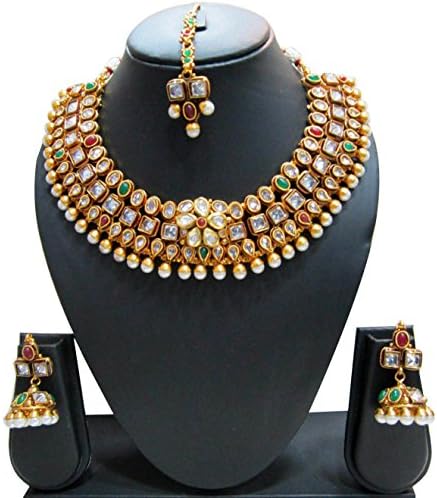 Bollywood Designer Ethinic Indian Premium Rajasthani Bridal Kundan Necklace Set
