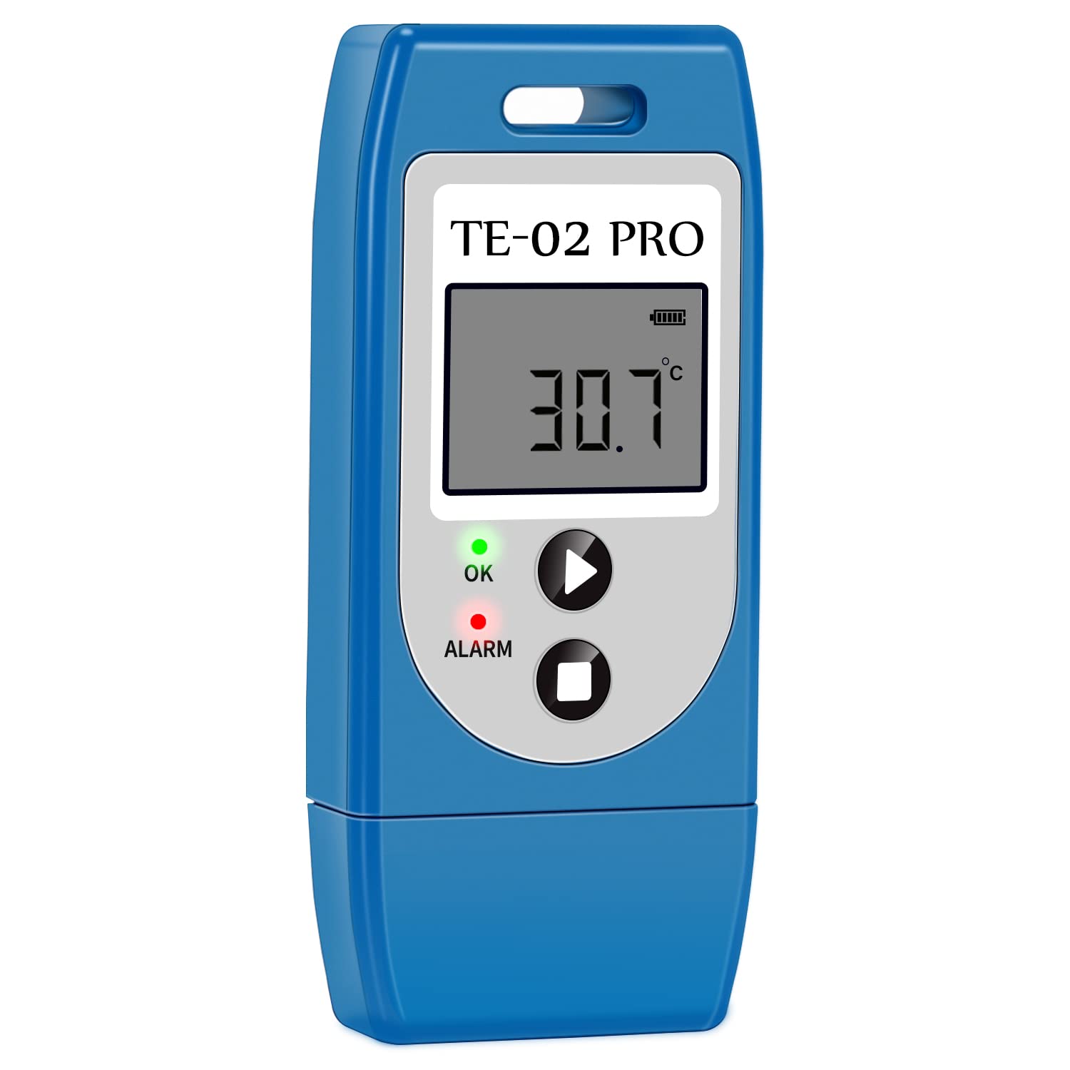 ThermElc TE-02 Pro USB Temperature Recorder, Reusable EN12830 Compliant Temperature Data Logger for Cold Chain Logistics, Auto PDF/CSV (No Software), 32000 Points for Shipping & Transit