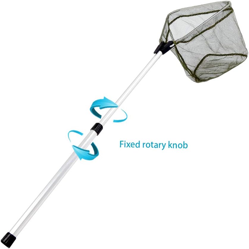 YVLEEN Kids Fishing Net for Lakes - Minnow Nets for Kids - Aluminum Collapsible Telescopic Fishing Pole handle and Nylon Mesh Small fishing net - Butterfly Nets for Kids Outdoor Playing : Sports & Outdoors