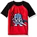 Disney Star Wars Boys Swim Trunks and Rash Guard Set (2T, Vader Red/Black)