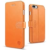 iPhone 7 Plus Case, iPhone 7 Plus Wallet Case, SHIELDON Genuine Leather [Full Protection] [Credit Card Holder] with Stand & Magnetic Closure Flip Cover for iPhone 7 Plus - Brown