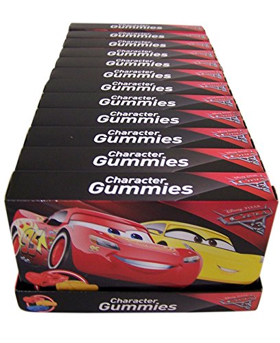 Disney Pixar Cars 3 Lightning McQueen Cruz and Jackson Storm Gummies (12 Pack)
