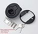 Slam Latch Hatch Round Pull Latch (OWACH AL-958-3L) for Boat Deck RV Cabinet Door Drawers Replace Southco M1 Push-to-Close (Black, 1/2