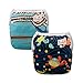ALVABABY Baby Swim Diapers 2pcs One Size Reuseable Washable & Adjustable for Swimming Lesson & Baby Boy Girl