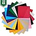 Heat Transfer Vinyl Assorted Colors - 22 Sheets - 12" x 12" - Iron On HTV for T Shirts
