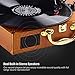 Record Player,Pareiko Turntable 3 Speed Vinyl Record Player with Stereo Speaker MP3 Recording Suitcase Designthumb 4