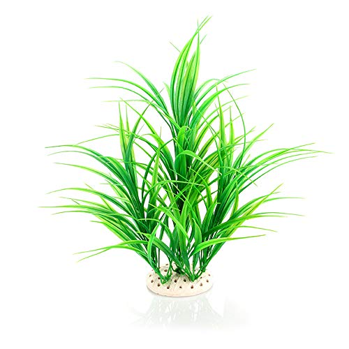 Alegi Aquarium Plants Plastic Large,Fish Tank Decoration Ornament Artificial Plants 16in Tall
