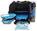 6 Pack Fitness Mini Innovator 3 Meal Management System (Black/Neon Blue Bonus)