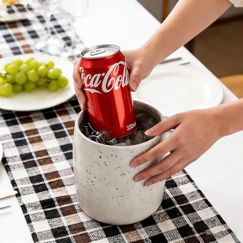 LUMAI Vaso de Cerâmica Salpicado Esmaltado Stoneware - Pote Porta Utensílios, Flores, Plantas e Organização de Acessórios Bancada Cozinha, Decoração Sala Mesa