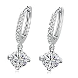 Ocaler Gold / Silver Plated Crystal Rhinestone Hoop Hook Earrings