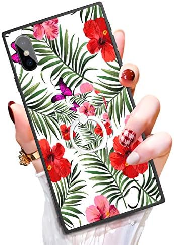 Someseed Case for iPhone X iPhone 10 Case with Kickstand Ring Holder Duty Shock Absorbent PC TPU Full Body Drop Protection Modern Design Elephant Cover for iPhone X/10