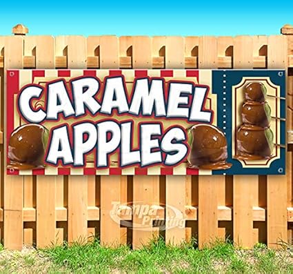 Amazon Com Caramel Apples 13 Oz Heavy Duty Vinyl Banner Sign