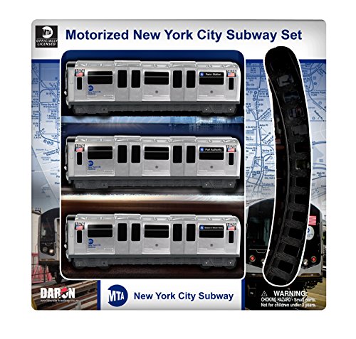Daron mta motorized nyc subway train set with track