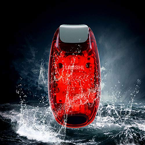 UMISHI 3 Modes LED Safety Lights 4 Packs Clip on Strobe Running Cycling Dog Collar Bike Tail Warning Light High Visibility Accessories for Reflective Gear