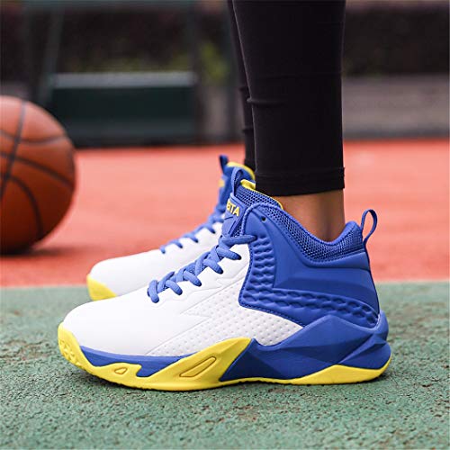 Beita Girls Basketball Shoes Boys High Tops Sneakers Athletic Trainers Shoes for Big Kids, Children, Teens, Boys, Professional Anti-Skid & Durable for Indoors & Outdoors Blue