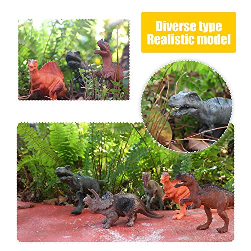 Dinosaurier Spielzeug Set, Realistische Dinosaurier Figur mit Pflanze Karte Schachtel Party Dekoration Modell Geschenke… – Bild 7