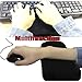 SMELOV Chair Armrest Pads and Memory Foam Elbow Support Arm Pad Cover,Universal Fit for Home or Office Chair (L, Black)