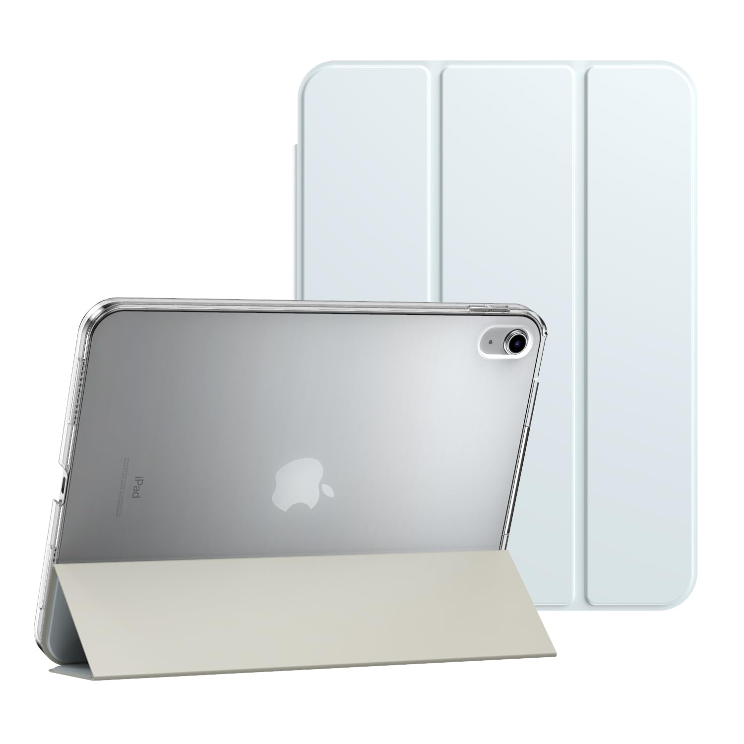 Smart Case For Apple iPad 10th/11th Generation Released 2022/2025 Model Numbers are A2757, A2777, A2696, A3355, A3356, A3354 (Silver)