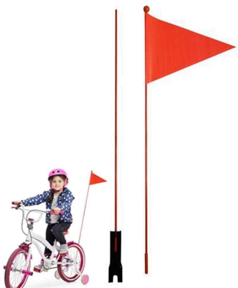 Bicycle Safety Flag Children Bike Safety Triangular Flag With Mounting Bracket, Waterproof Red Bicycle Pennant For Boys Girls Cycling (1.2m Height Adjustable?