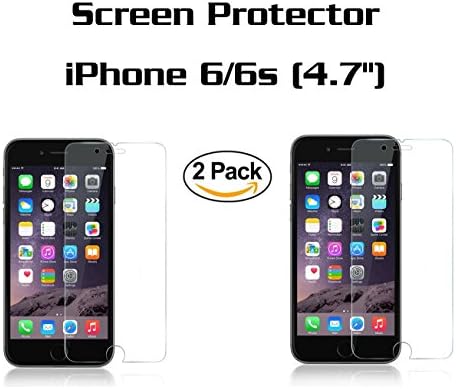 [ 2 pack ] - iPhone 6 / 6s (4.7 inch) Premium Tempered Glass Screen Protector for Apple iPhone 6 / 6s - 9H Hardness and Easy Bubble-Free Installation (iPhone 6/6s (4.7))