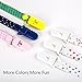 Pacifier Clip for Boys Girls Unisex Pacifier Holder Set for Soothies or Teething Toy Premium Plastic Clip (Button Design)