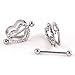 2Pcs Heart Nipple Shield Rings 14G Stainless Steel Body Piercing Jewelry (Crystal Clear 14G=1.6mm)