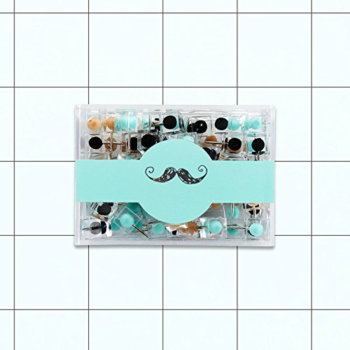 MultiBey Green Series Square Thumbtacks Decorative Thumb Tacks and Pushpins for Memo Board or Cork Board, Box of 80pcs - Thumbnail 5