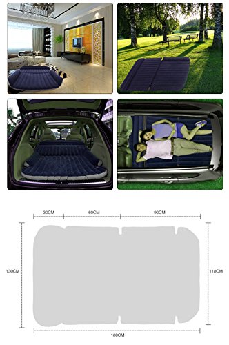 AUTOLOVER Car Air Inflation Travel Thicker Back Seat Cushion Air Bed for SUV And Camping Companion With Car Electric Air Pump - Thumbnail 5