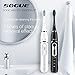 SOGUE Electric Toothbrush,Wireless inductive charging Sonic Toothbrush,30 Days Use With Smart Dual Clean Rechargeable Toothbrush IPX7 Water-proof for Shower(White)